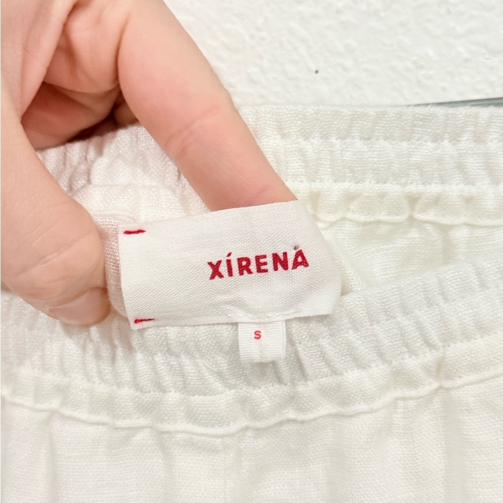 XiRENA Pull On High Waisted 100% Linen White Wide Leg Pants Women’s Size Small - Picture 3 of 5